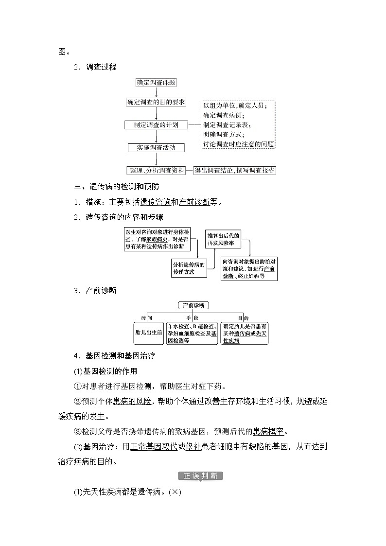 第5章第3节   人类遗传病--（新教材）2021年人教版（2019）高中生物必修2同步学案+同步练习第2页
