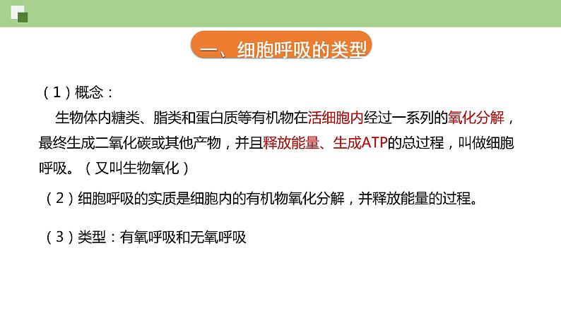 4.3.1 细胞呼吸的类型和过程--2021-2022学年新教材北师大版高中生物必修1课件+导学案+教学设计+练习04