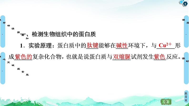 2021-2022学年苏教版（2019）高中生物 必修1 第1章 第3节　细胞中的蛋白质和核酸课件+课时练04