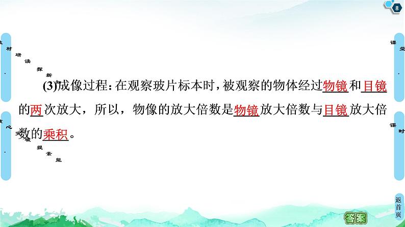 2021-2022学年苏教版（2019）高中生物 必修1 第2章 第1节　细胞学说——现代生物学的“基石”课件+课时练08