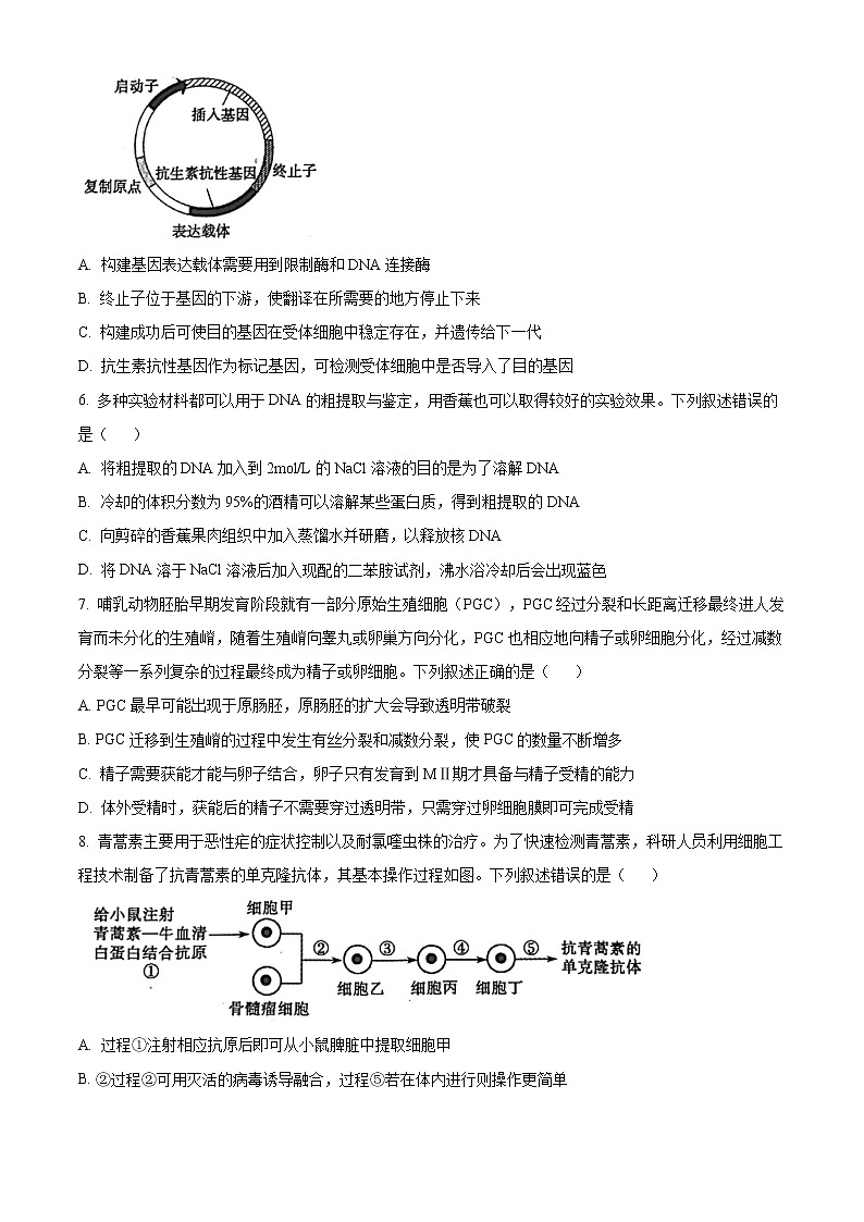 山东省聊城市2020-2021学年高二下学期期末考试生物试卷 Word版含答案第2页