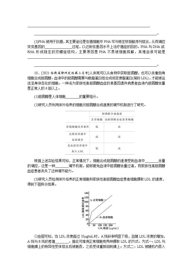 【新教材】2022届新高考生物一轮复习课后检测：4+核酸是遗传信息的携带者细胞中的糖类和脂质+Word版含解析第3页
