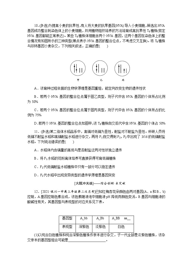 【新教材】2022届新高考生物一轮复习课后检测：18+孟德尔的豌豆杂交实验（二）（2）+Word版含解析第3页