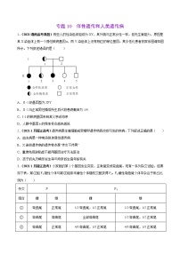 专题10伴性遗传和人类遗传病-三年（2019-2021）高考生物真题分项汇编（原卷版）