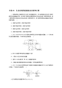 2022新高考生物一轮复习训练：专练93　生态系统的能量流动分析和计算+Word版含解析