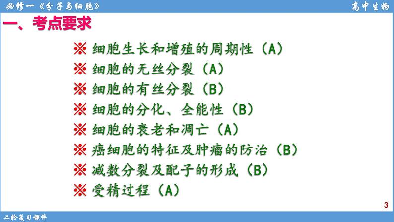 2022届高三二轮复习生物：专题5细胞的生命历程 课件03