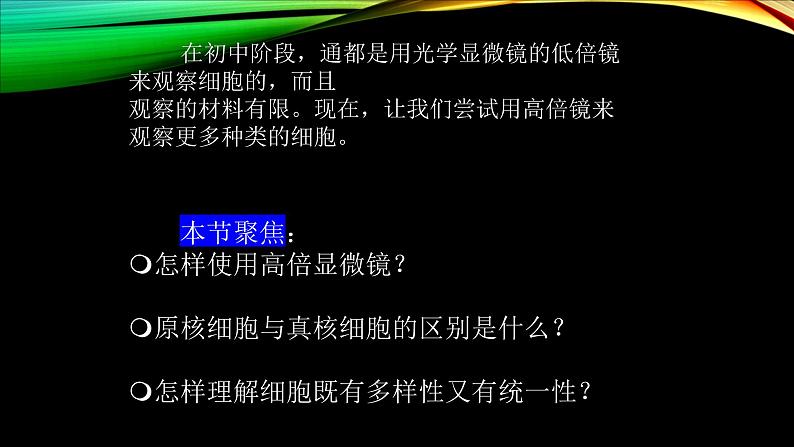 人教版生物必修一  1.2细胞的多样性和统一性课件PPT第3页