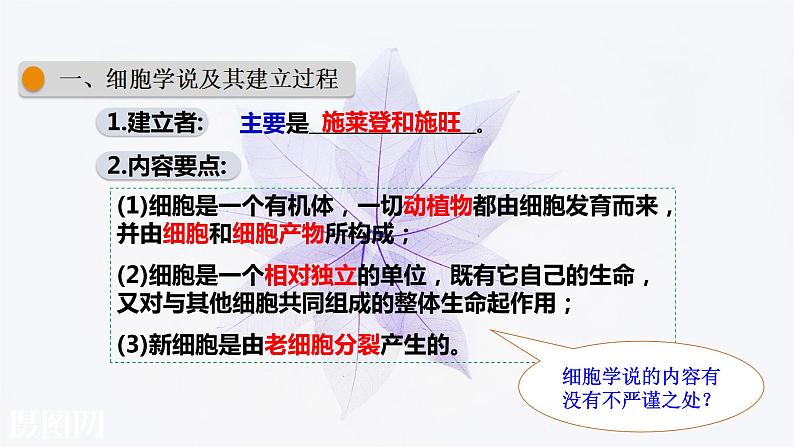 2021-2022学年高中生物新人教版必修1  1.1细胞是生命活动的基本单位 课件（26张）第5页