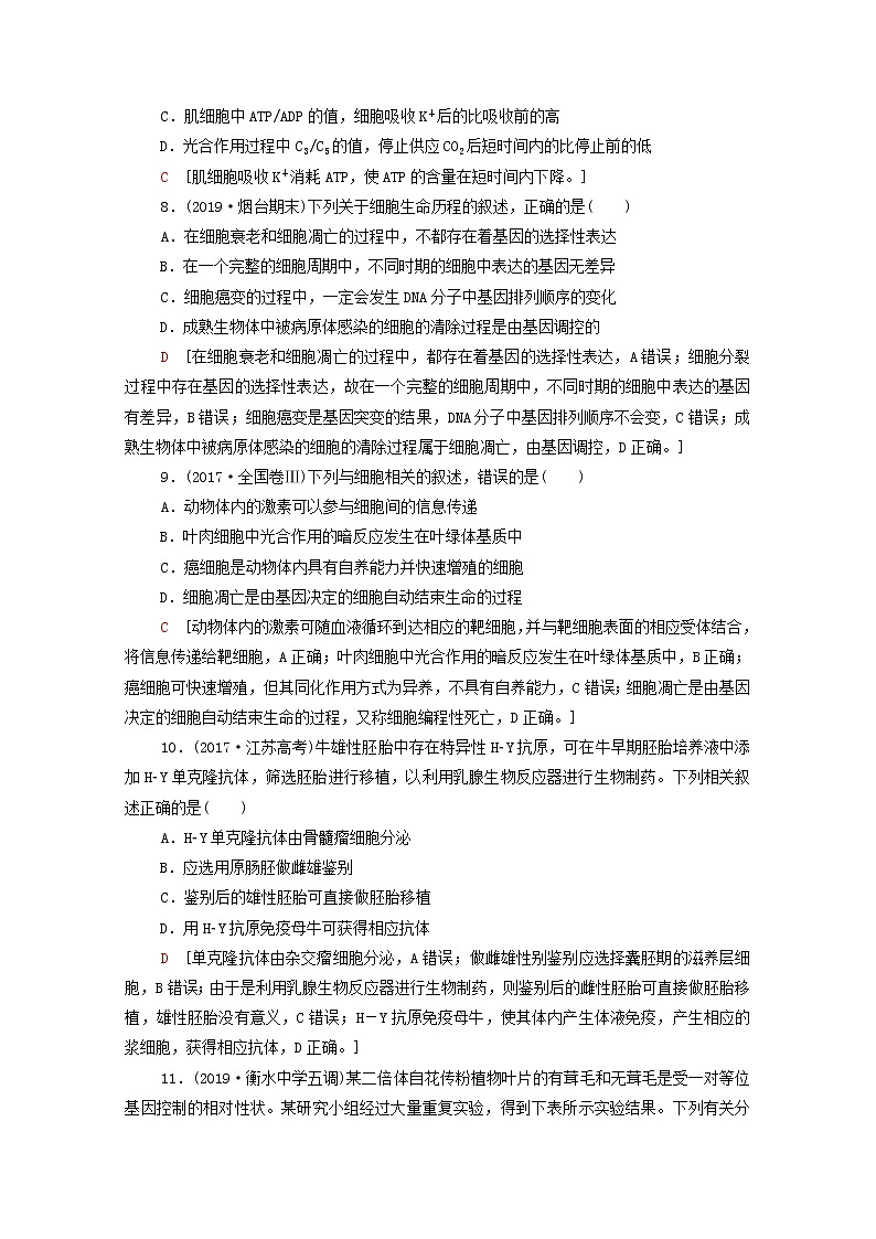 新课标2020年普通高等学校招生统一考试生物模拟卷6第3页