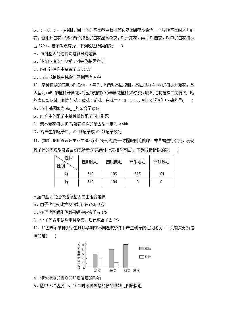 2022届高考生物一轮复习单元过关检测五　基因的传递规律【解析版】第3页