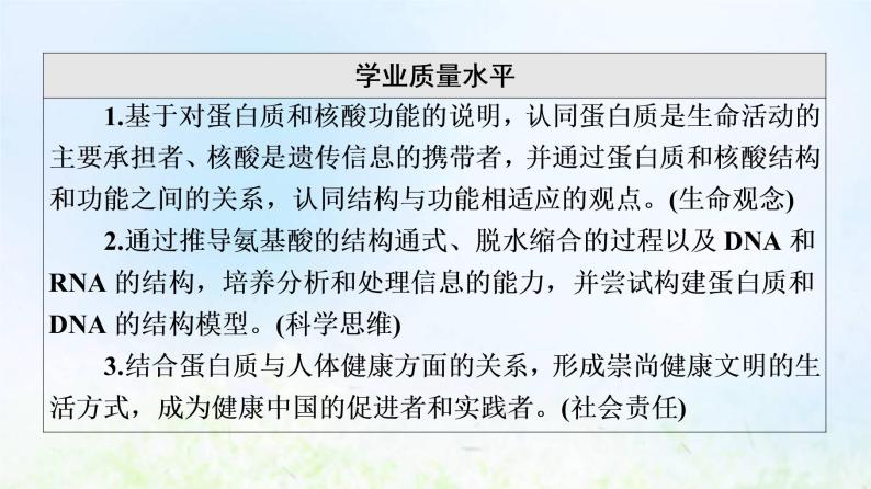 2022版新教材高考生物一轮复习第1单元细胞及其分子组成第3课蛋白质和核酸课件新人教版03