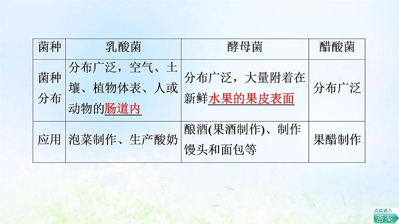 2022版新教材高考生物一轮复习第10单元生物技术与工程第33课传统发酵技术的应用课件新人教版08