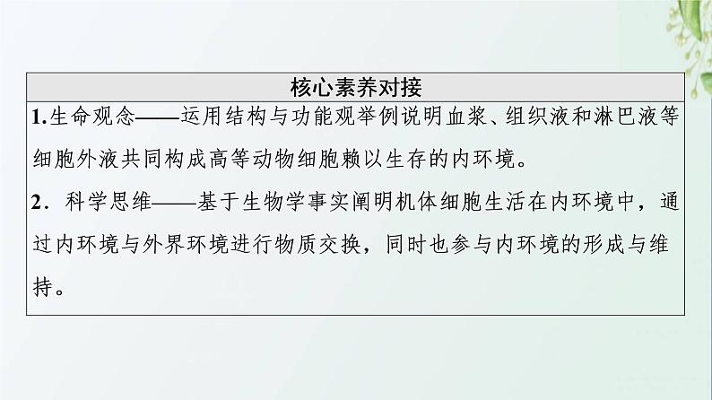 新教材高中生物第1章人体的内环境与稳态第1节细胞生活的环境课件新人教版选择性必修1第3页