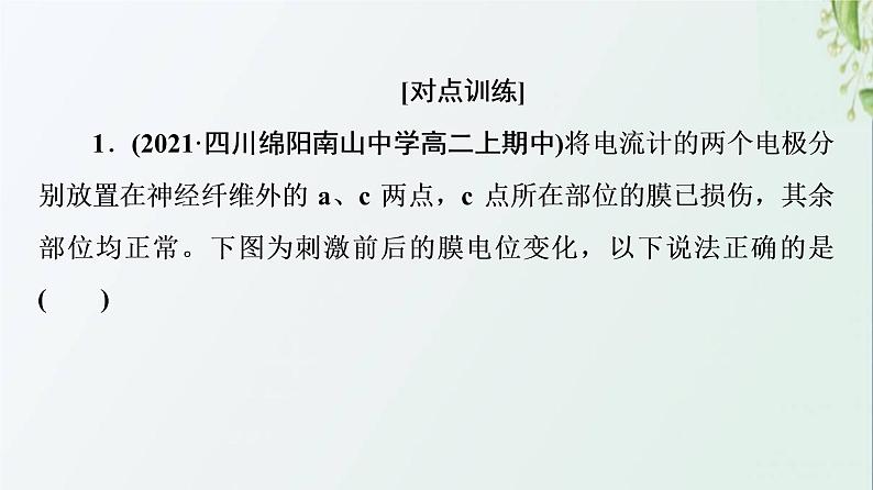 新教材高中生物第2章神经调节素能提升课兴奋传导和传递课件新人教版选择性必修1第6页