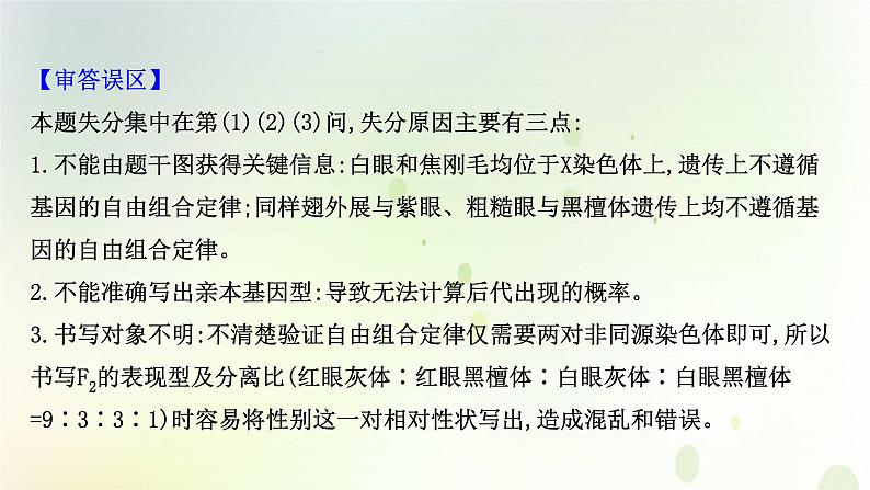 江苏专版2021届高考生物二轮复习必考大题强化课2遗传与变异课件第5页