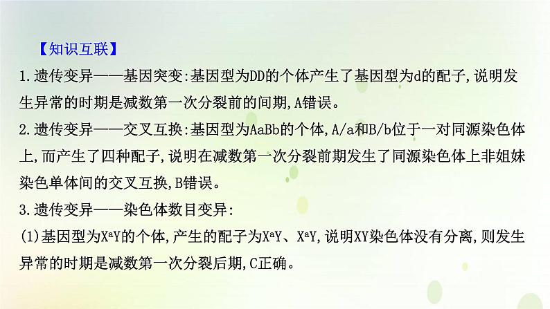 江苏专版2021届高考生物二轮复习核心素养串讲课2科学思维之细胞增殖与变异的关系课件05