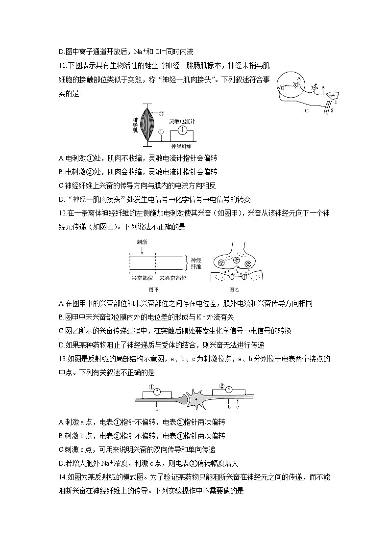 河北省秦皇岛市青龙满族自治县第一中学2022届高三上学期周测三生物试题+Word版含答案第3页