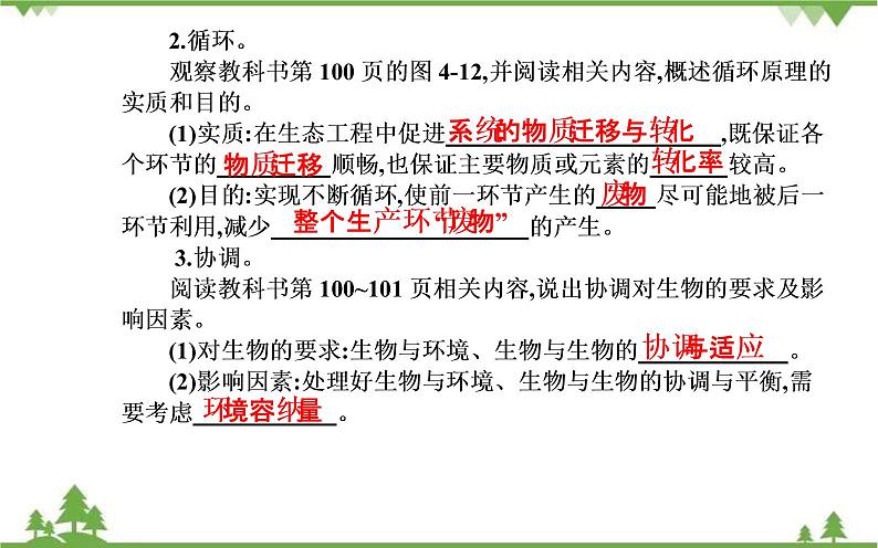 2021秋人教版生物选择性必修2课件：第4章+第3节+第1课时+生态工程的基本原理第6页