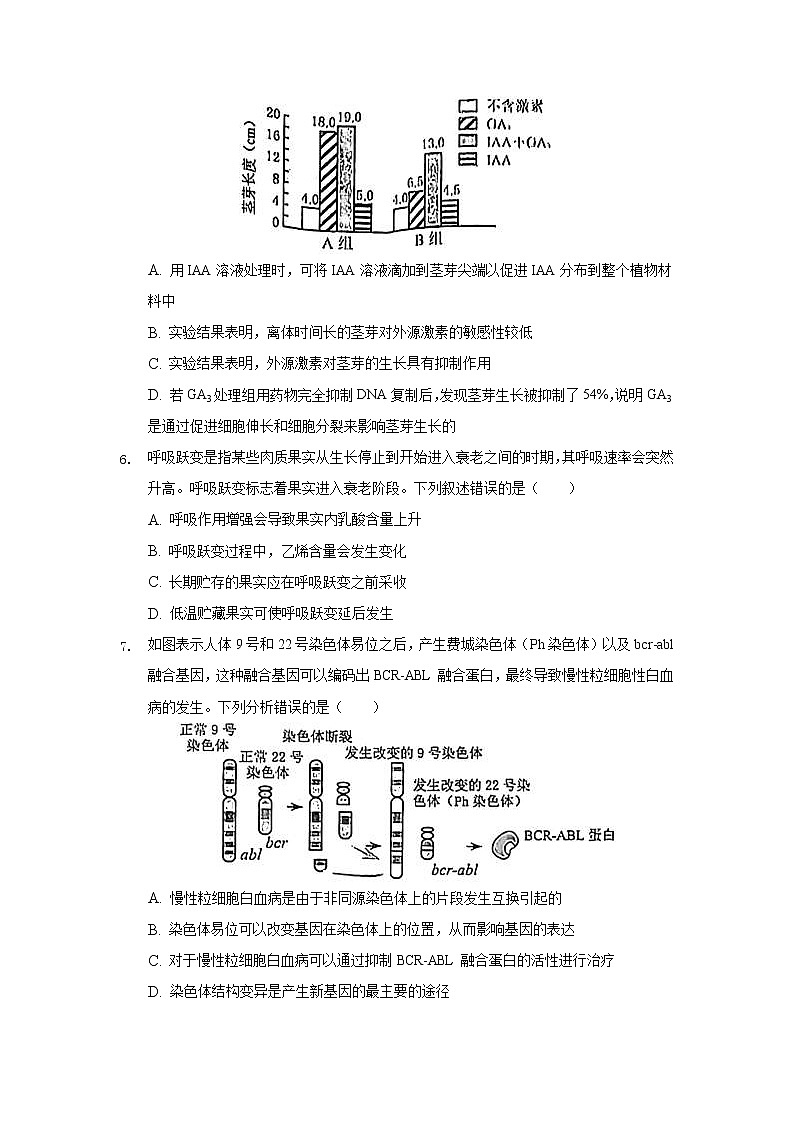 安徽省桐城市2022届高三上学期开学教学质量检测 生物 (含答案)第3页