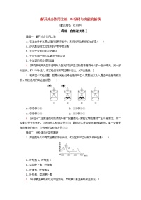 高中生物苏教版 (2019)必修1《分子与细胞》第二节 光合作用——光能的捕获和转换第1课时课后练习题