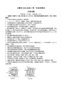 安徽省2022届高三上学期8月第一次素质测试 生物 (含答案)