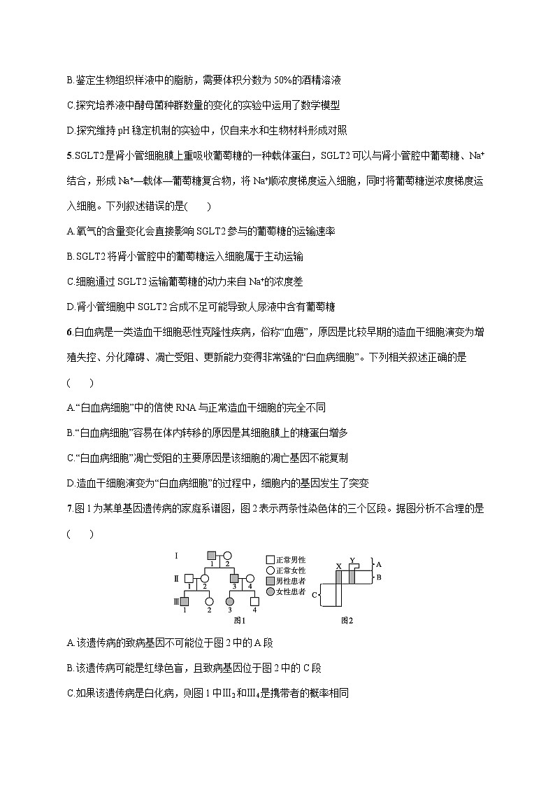 2022届高考生物一轮总复习  模拟预测卷第2页