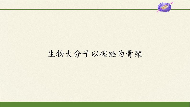 生物大分子以碳链为骨架PPT课件免费下载01