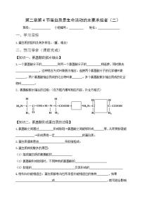 生物第4节 蛋白质是生命活动的主要承担者学案