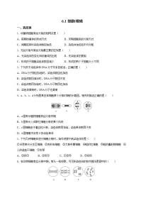 高中生物人教版 (2019)必修1《分子与细胞》第6章 细胞的生命历程第1节 细胞的增殖复习练习题