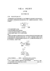 2022版高考生物选考江苏专用一轮总复习集训：专题16神经调节 —应用集训