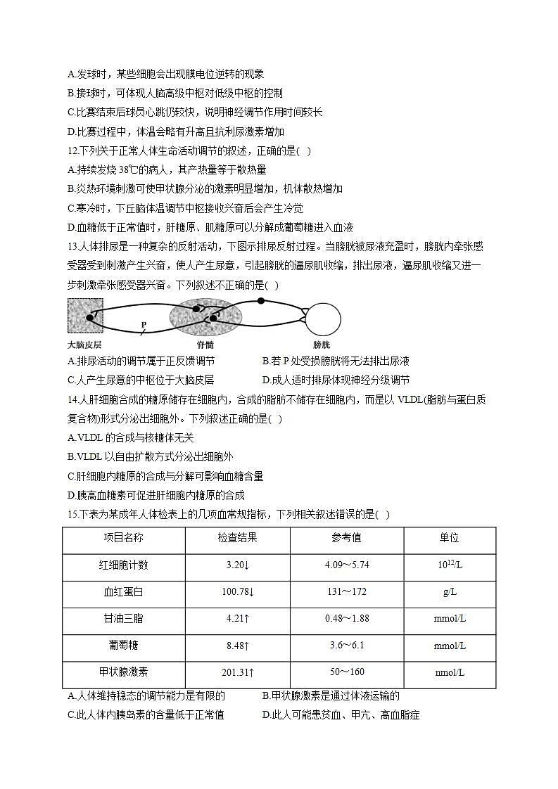 【新教材】2022届高考生物一轮复习同步检测：第八单元 动物和人体生命活动的调节综合 能力提升B卷第3页
