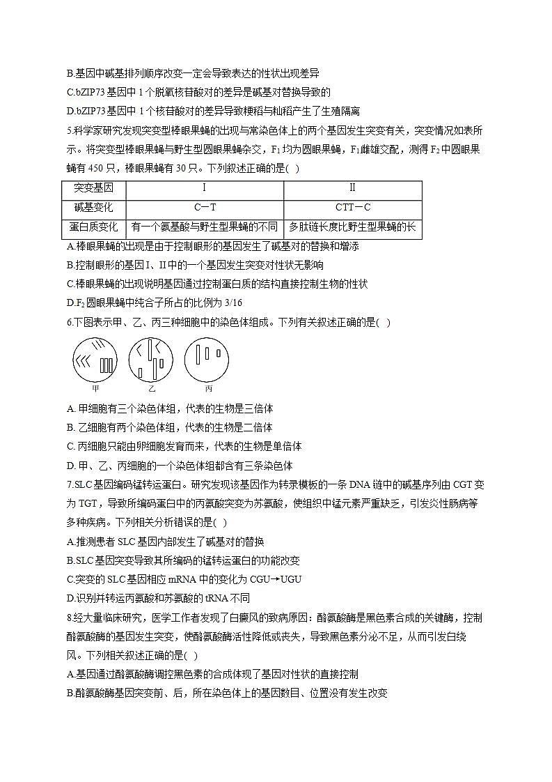 【新教材】2022届高考生物一轮复习同步检测：第七单元 生物的变异、育种和进化 单元检测题 能力提升B卷02