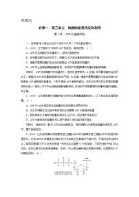 2022届高考生物（人教版）一轮总复习练习：必修1 第3单元 第2讲 ATP与细胞呼吸 Word版含答案