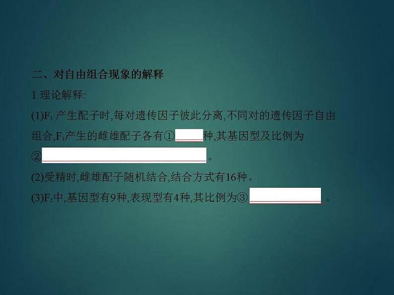 2022版高考生物选考江苏专用一轮总复习课件：专题11基因的自由组合定律 —基础篇第3页