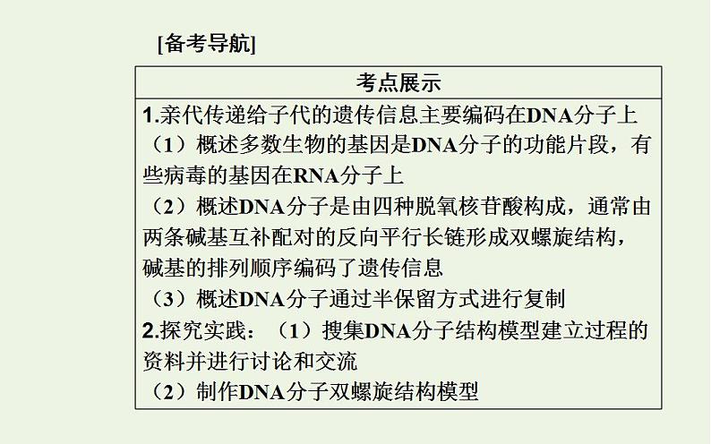 2022届新教材高考生物一轮复习专题七基因的本质课件第2页