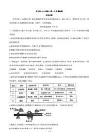 2022届陕西省咸阳市武功县高三上学期第一次质量检测 生物（PDF版）