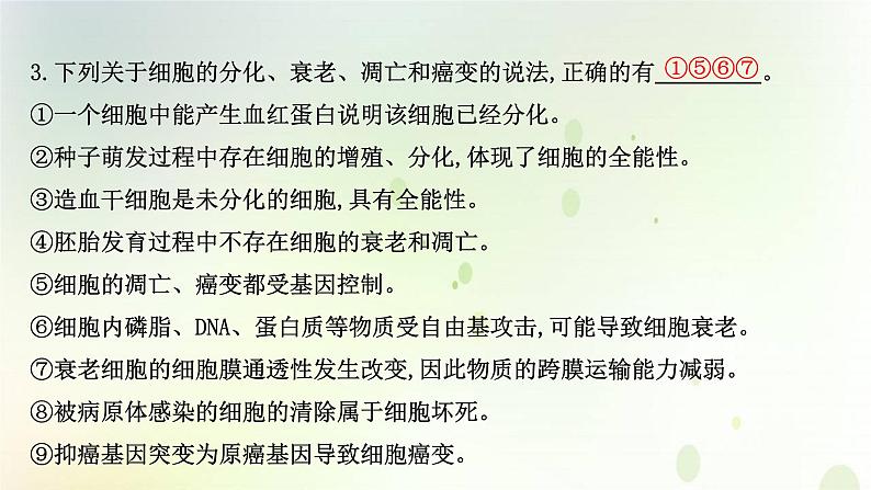 江苏专版2021届高考生物二轮复习专题4细胞的生命历程课件第6页