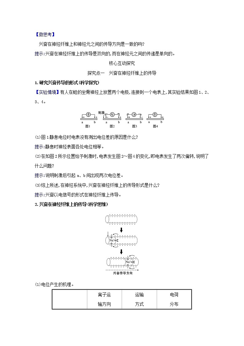 高中生物第2章神经调节第3节神经冲动的产生和传导学案新人教版选择性必修第一册02