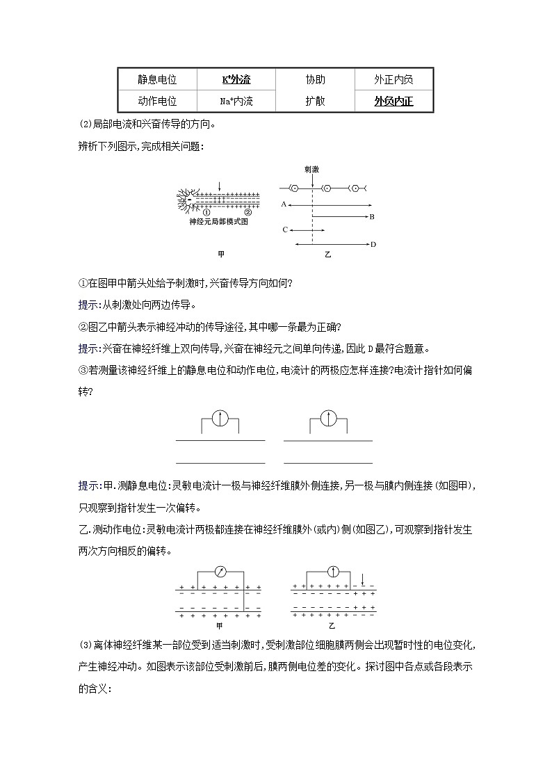 高中生物第2章神经调节第3节神经冲动的产生和传导学案新人教版选择性必修第一册03