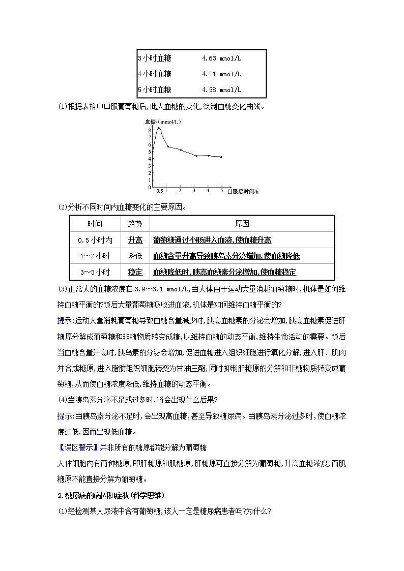 高中生物第3章体液调节第2节激素调节的过程学案新人教版选择性必修第一册第3页