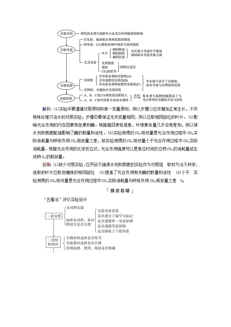 2022版高考生物一轮复习第8单元生命活动的调节实验探究系列7实验方案的评价与修正学案新人教版02