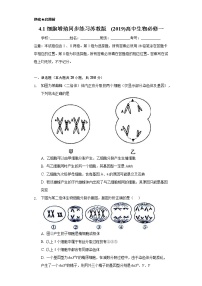 生物必修1《分子与细胞》第一节 细胞增殖优秀课堂检测