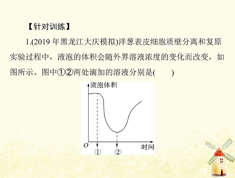 高考生物一轮复习小专题二质壁分离与复原实验及其拓展课件必修1第3页