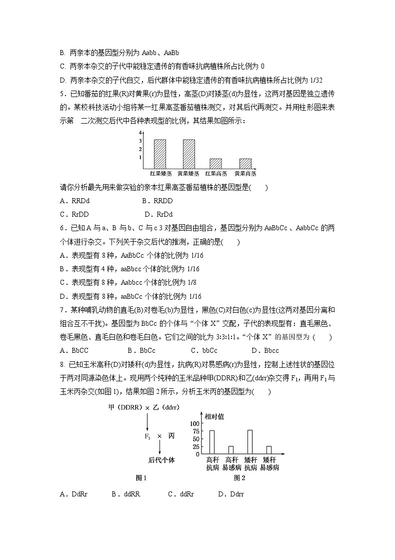 高中生物人教版必修二 1.2 孟德尔的豌豆杂交实验（二）课后作业4第2页