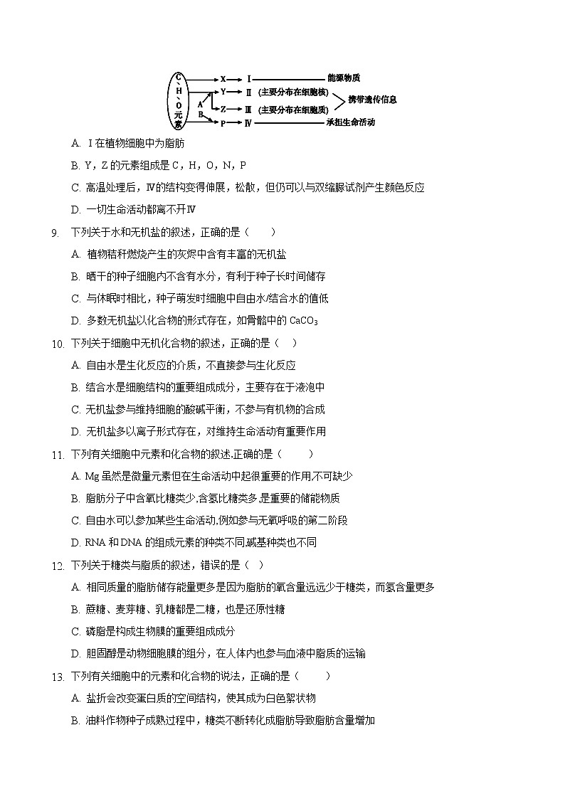 安徽省滁州市定远县民族中学2021-2022学年高一上学期第一次月考生物【试卷+答案】03
