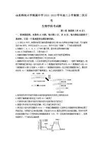 山东师范大学附属中学2022届高三上学期第二次月考生物试题 含答案