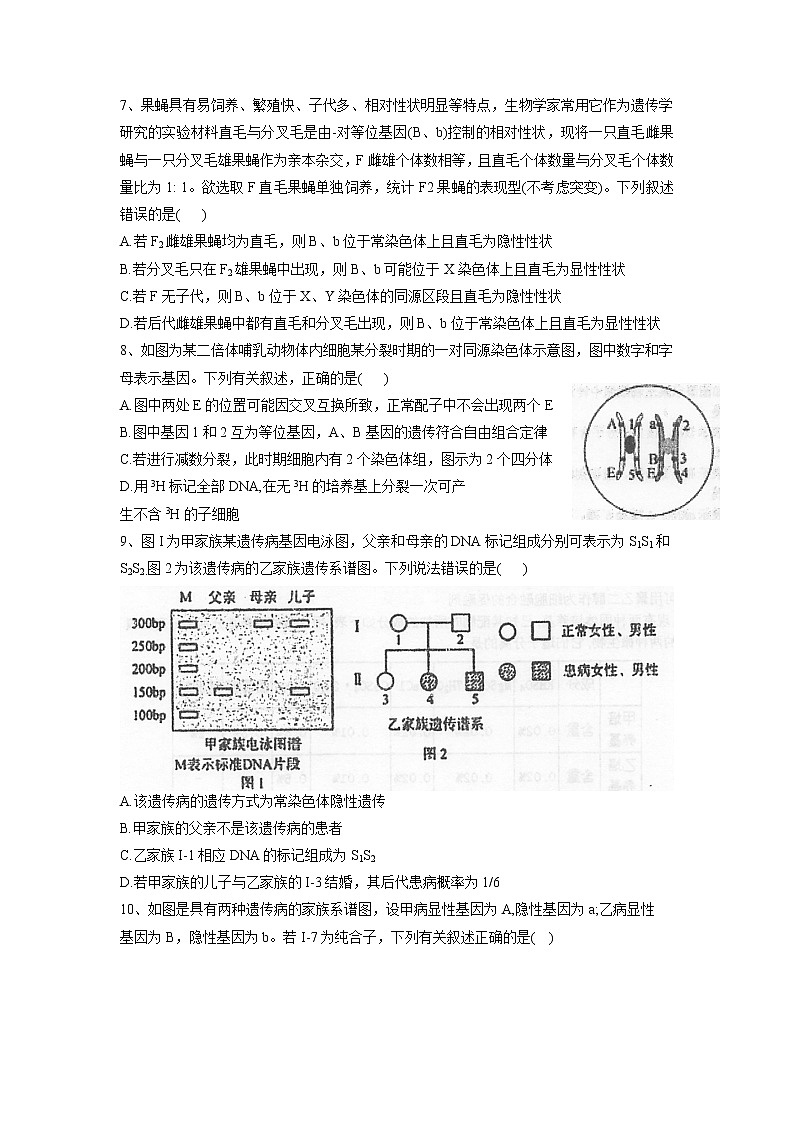 2022届江苏省泰州中学高三上学期期初检测生物试题含答案03