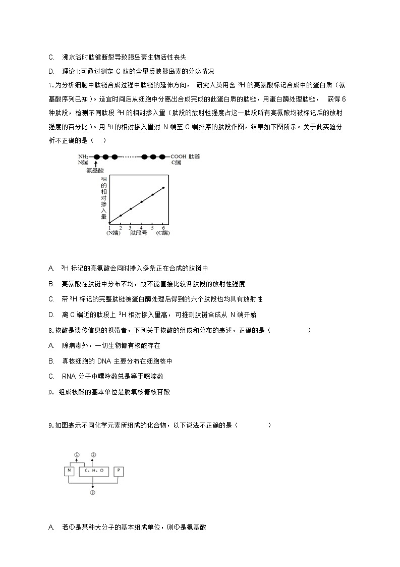 2022届四川省成都市第七中学高三上学期入学生物考试试题含答案03
