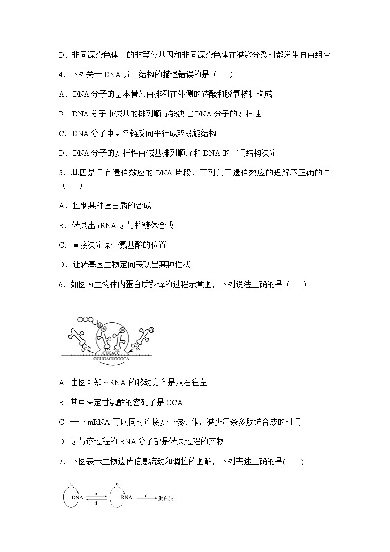 2020-2021学年重庆市南开中学高二上学期期末生物考试试题含答案02