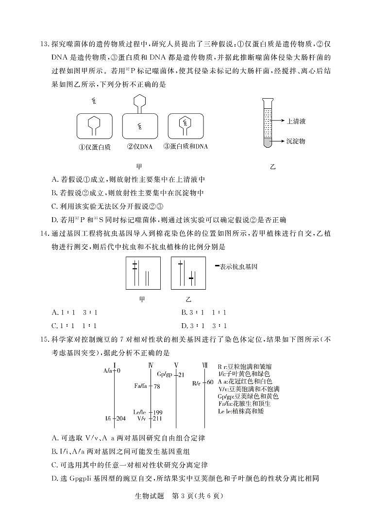 广东省肇庆市2022届高三上学期第一次统一检测（10月） 生物 PDF版含答案03